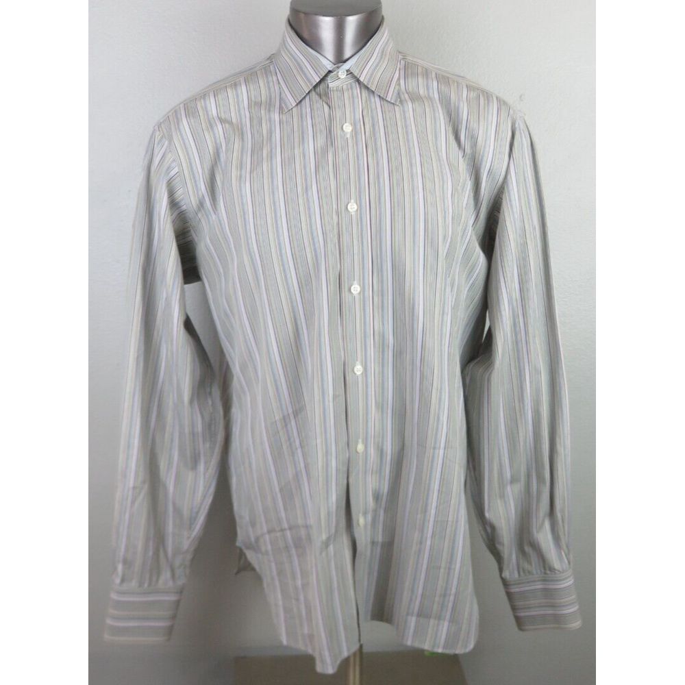 Mens Chelsea‎ Robert Talbott Dress Shirt 17 XL Cotton Long Sleeve Button Front